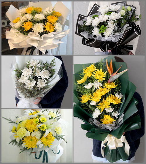 河南郑州新密市大隗镇黄湾寨村白事花束代送